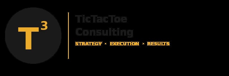 TicTacToe Consulting logo with T3 symbol and tagline Strategy Execution Results